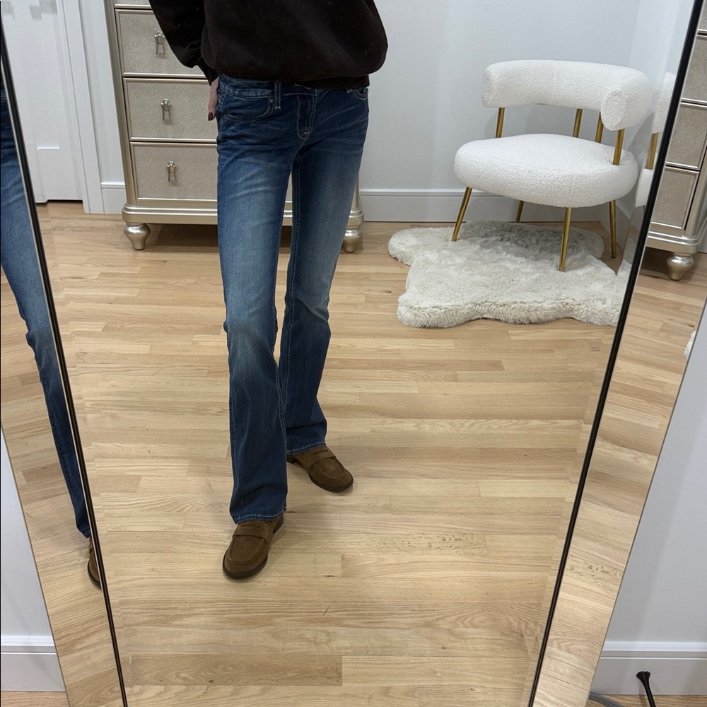 Express Dark Blue Flare Jeans